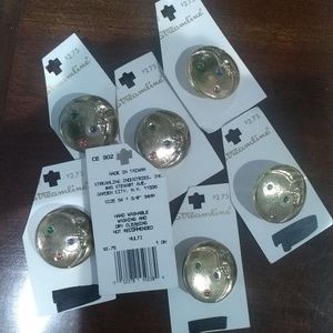 Moon vintage 1 3/8 inch 34 mm streamline gold 7 buttons nwt